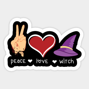 Peace Love Witch Sticker